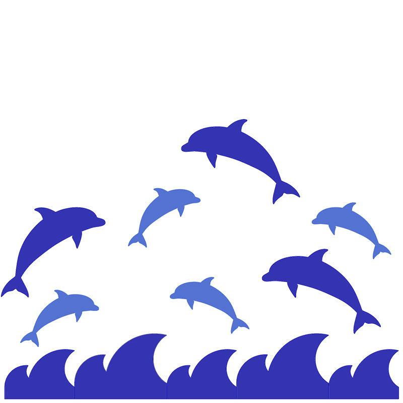 2-dimensionale Darstellung des Delfinfamilie Sets mit allen zugehörigen Absorber-Elementen.