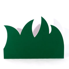 Schallabsorber aus PET Vlies, grün kaschiert, in Form von Gras / einer Wiese.